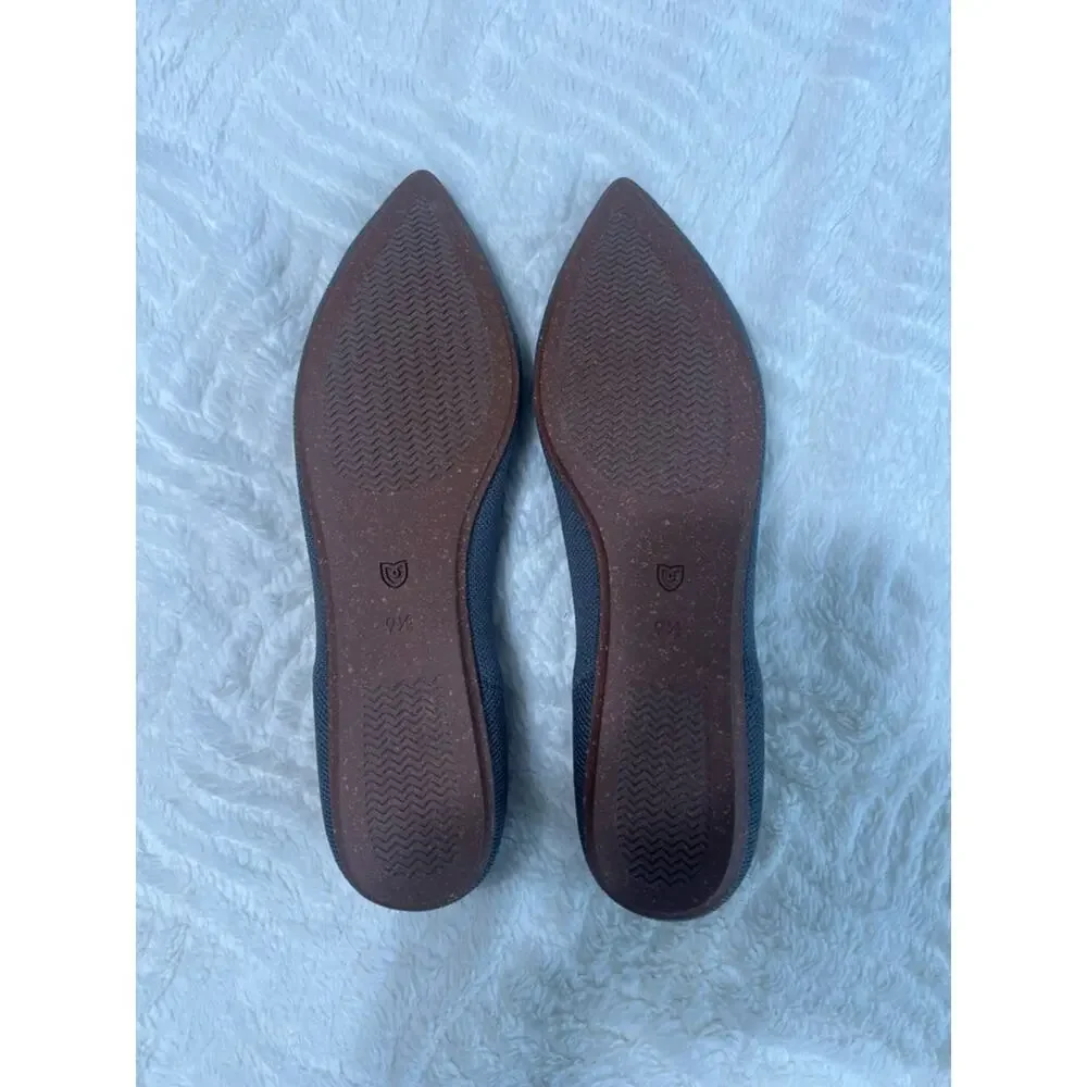 Rothy’s The Point Pebble Grey Flats NIB Size 9.5